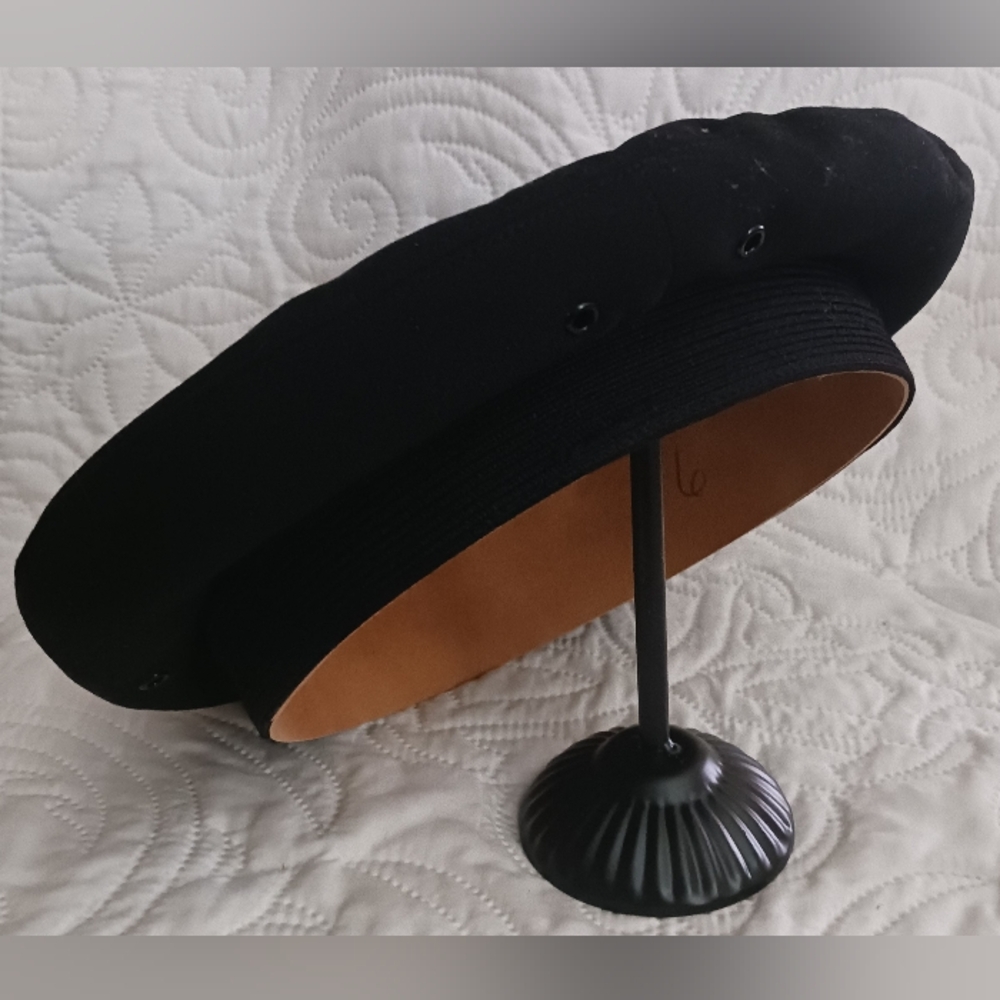 Vintage Berkshire De Luxe Military Black Beret